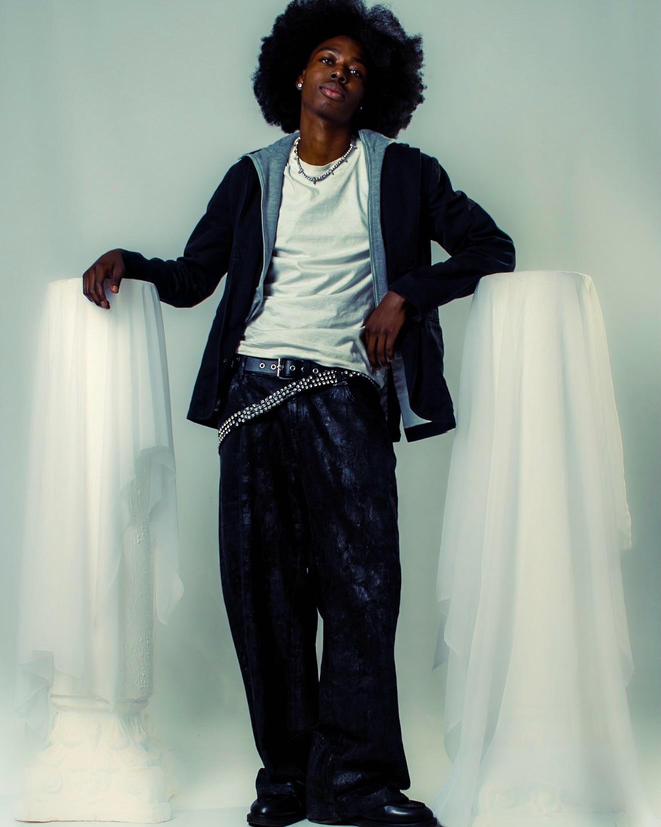 Waxed Baggy Jeans